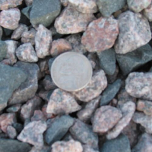 Crushed Granite - 1” rock down to 1/4" (screened)